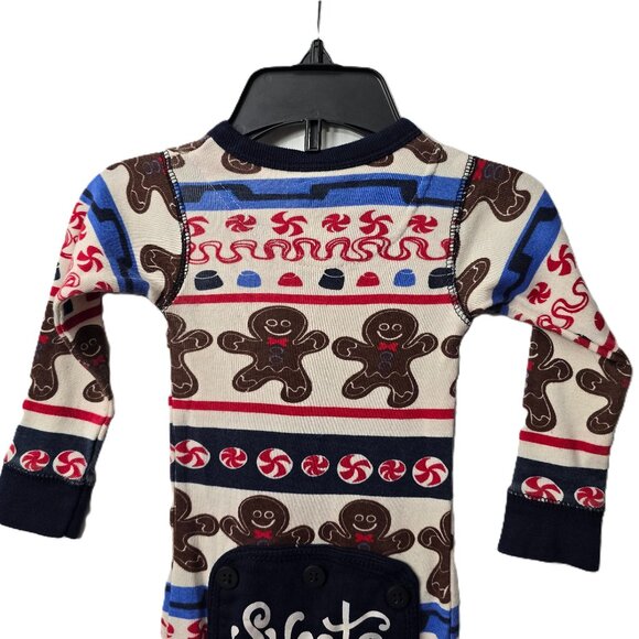 Lazy One Butt Flap Pajamas 12 Month Baby Christmas Gingerbread Man Sweet Cheeks - Picture 5 of 5